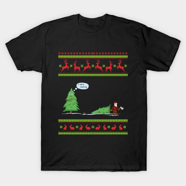 Funny Ugly Christmas Sweater T-Shirt by MasliankaStepan